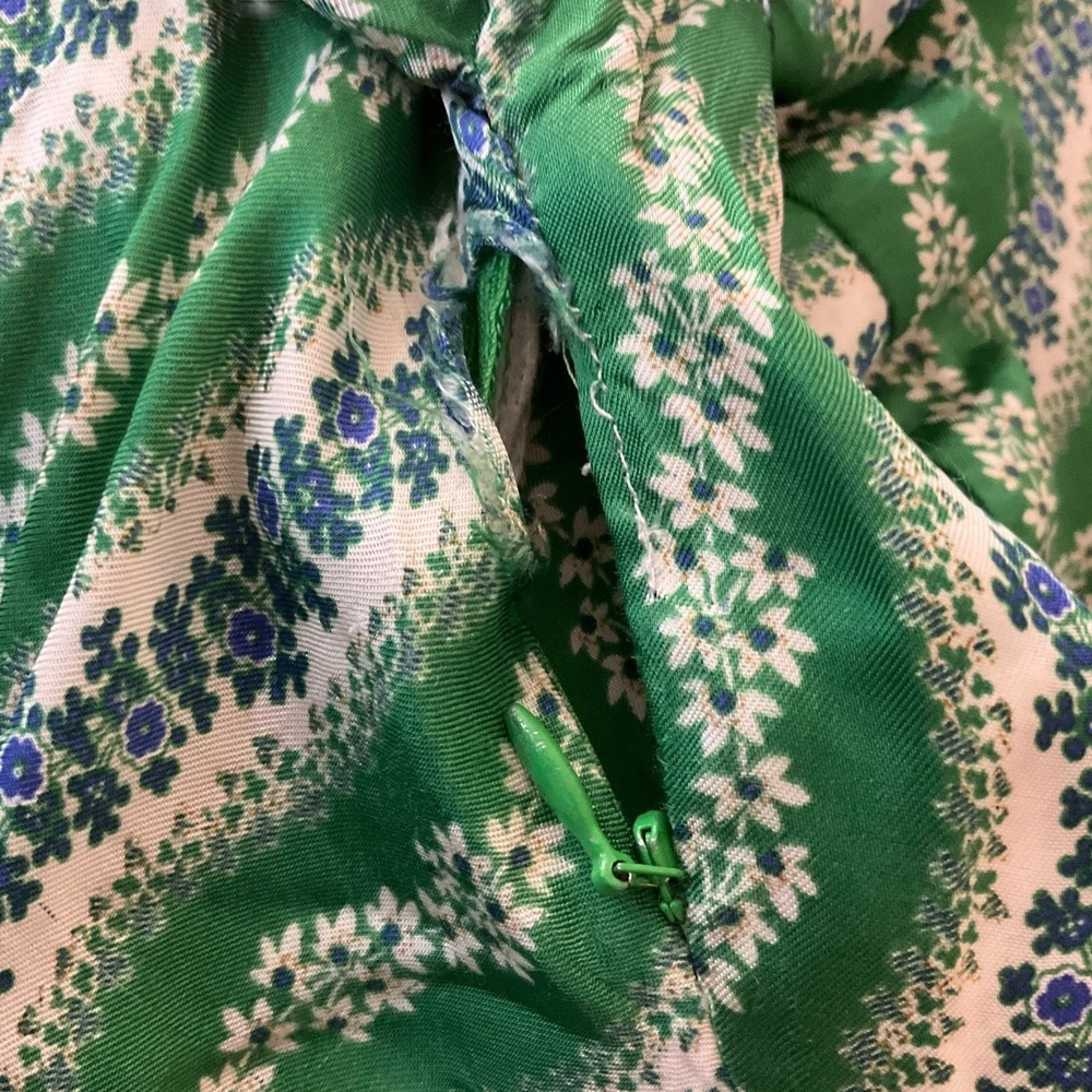 Sandro Agnetta Dress Maxi Satin Keyhole Floral - Picture 9 of 10